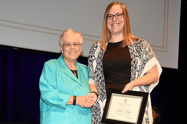 Karen D'Apolito and NNP student award winner Brandy Ozbun