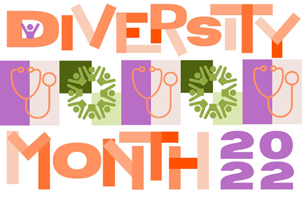 Brightly colored text reads Diversity Month 2022